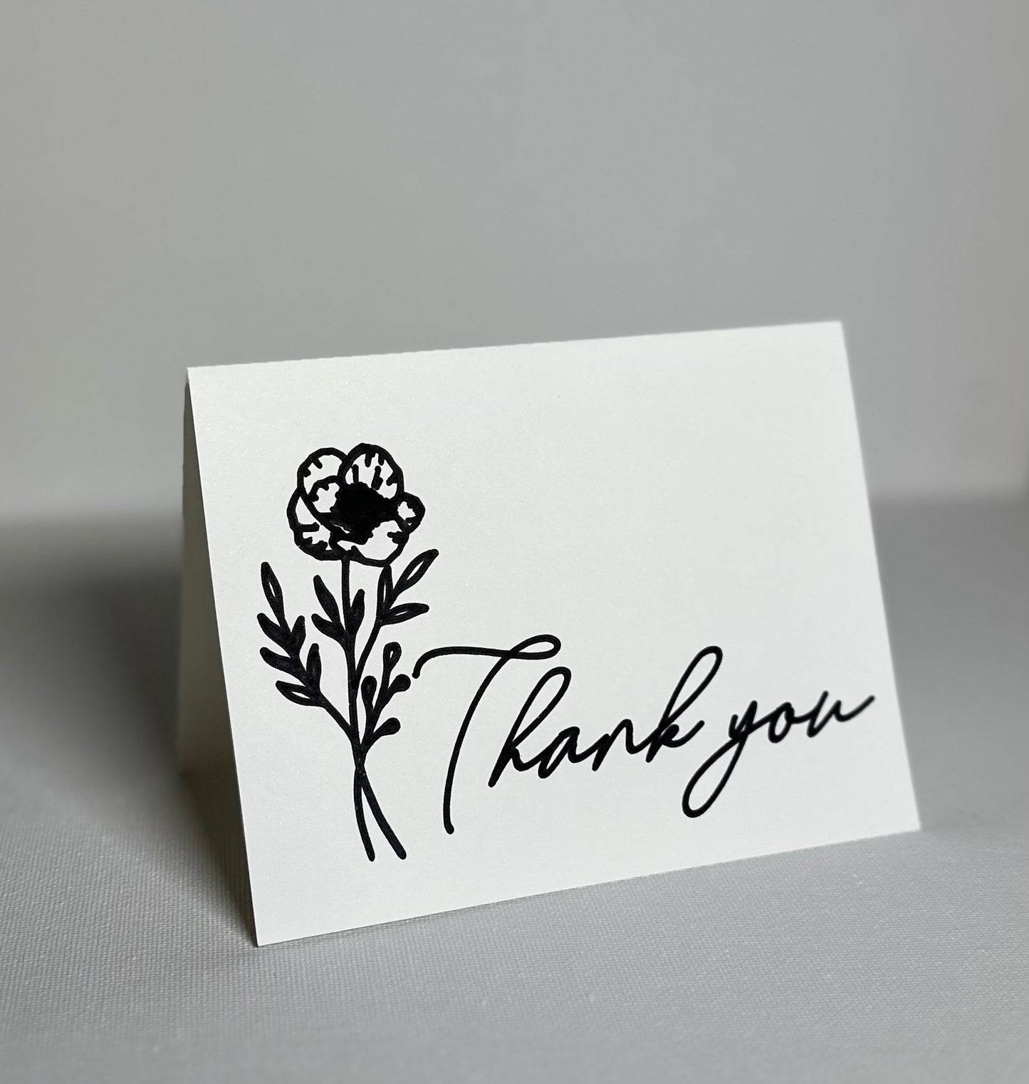 Thank you Blank Card - Horizontal with Envelope